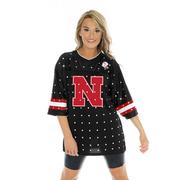 Nebraska Gameday Couture Kickoff Time All Over Rhinestone Jersey